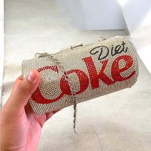 DIET COKE IS IT RHINESTONE PURSE